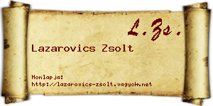 Lazarovics Zsolt névjegykártya