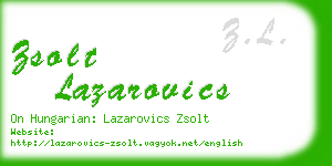 zsolt lazarovics business card